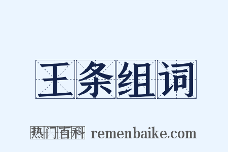 王条组词是什么意思的图片